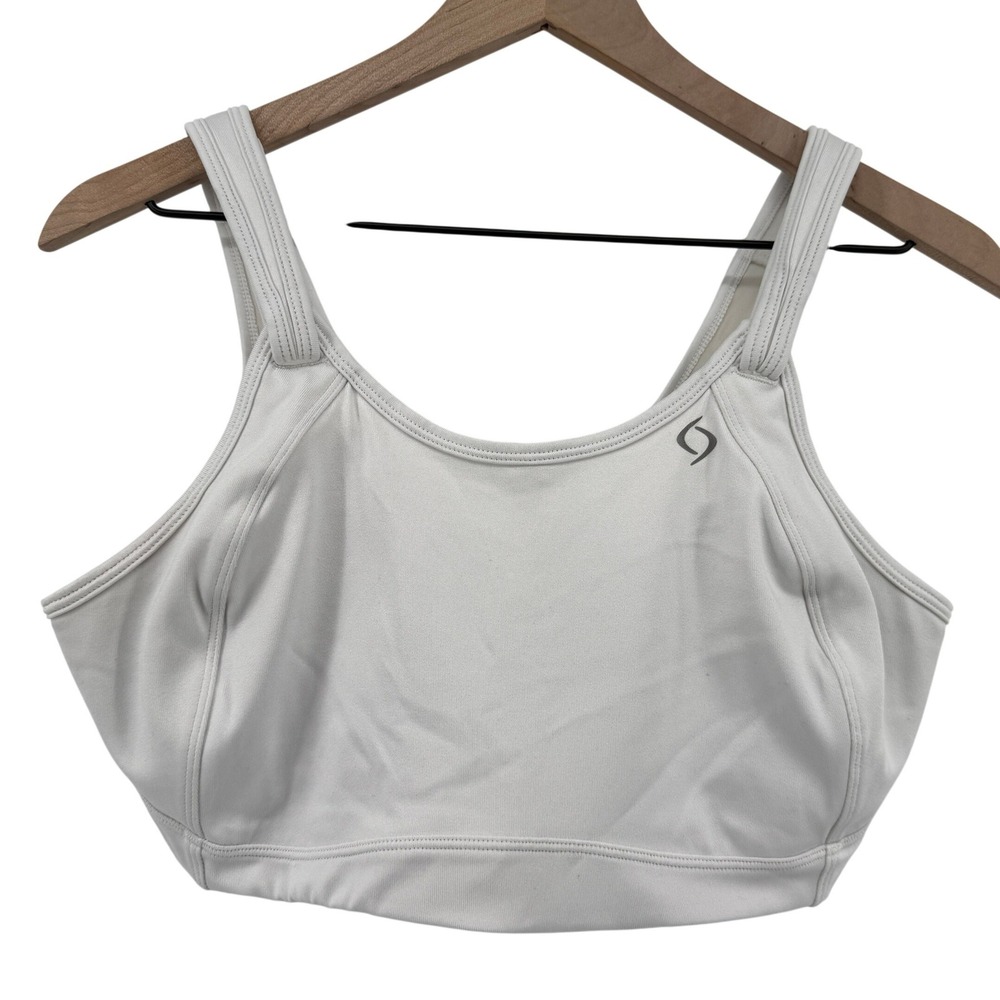 Moving Comfort Fiona Wireless Sports Bra White 38DD Hook Loop 350003